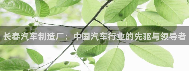 彩神v集团有限公司：长春汽车制造厂：中国汽车行业的先驱与领导者